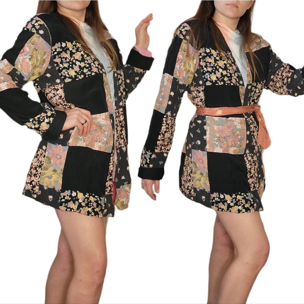 Vintage New Concepts MIX PRINT light weight blazer.
